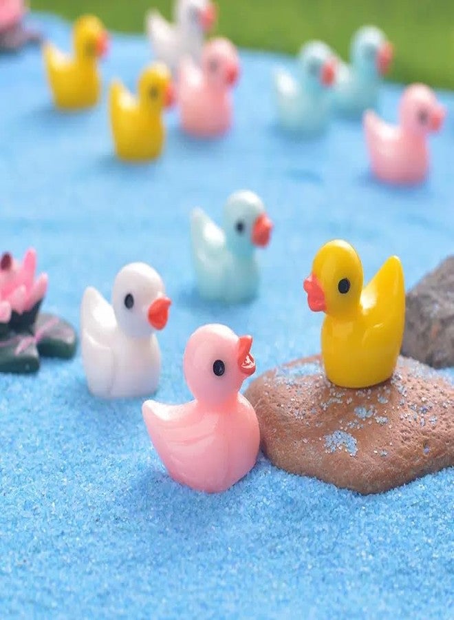 Zhuluck 20Pcs Miniature Ducks Tiny Ducks Miniature Figures Ornament Vivid for Desktop, Dollhouse Accessories, XXX-Large, Random Color - Image 3